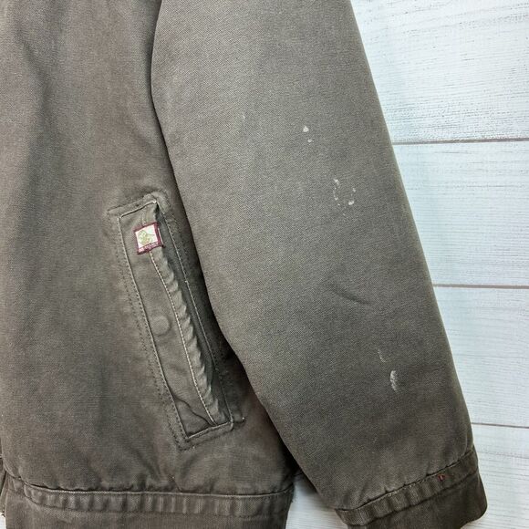 Dri-Duck Mens Brown Canvas Full Zip Work Jacket Flannel Lined Size L - Picture 6 of 15